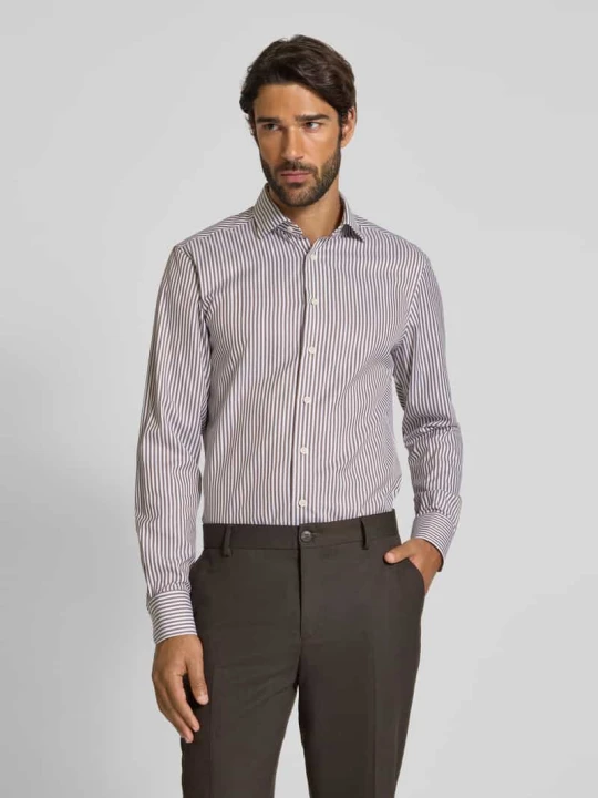 Zdjęcie produktu Koszula casualowa o kroju slim fit z kołnierzykiem typu kent model ‘Namur’ OLYMP SIGNATURE Średniobrązowy