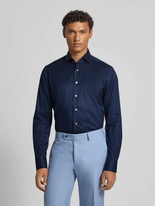 Zdjęcie produktu Koszula casual z kołnierzykiem kent w kroju Tailord Fit model 'Savio' OLYMP SIGNATURE Granatowy