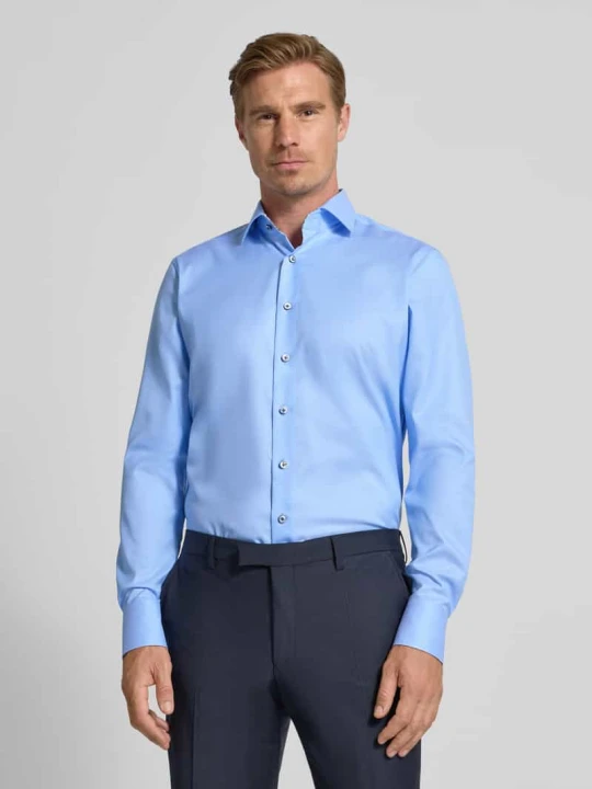 Zdjęcie produktu Koszula casual z kołnierzykiem kent w kroju Tailord Fit model 'Savio' OLYMP SIGNATURE Błękitny
