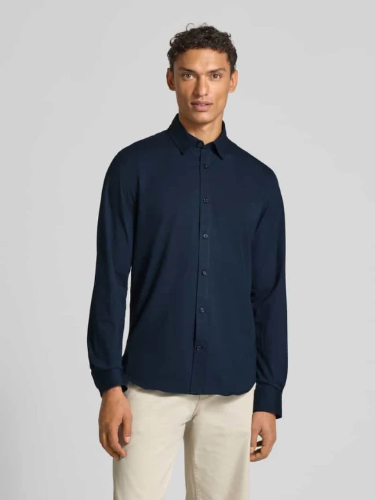 Zdjęcie produktu Koszula casualowa o kroju slim fit z kołnierzykiem typu kent model ‘trostol’ Matinique Granatowy