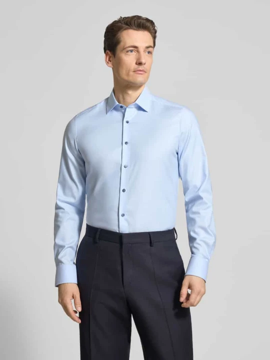 Zdjęcie produktu Koszula casual krój slim fit z kołnierzykiem kent OLYMP Level 5 Błękitny