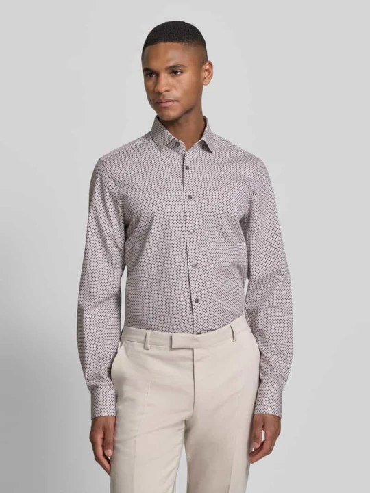 Zdjęcie produktu Koszula casual krój slim fit z kołnierzykiem kent OLYMP Level 5 Piaskowy