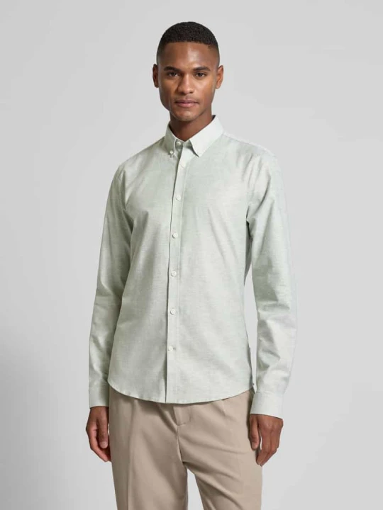Zdjęcie produktu Koszula casualowa o kroju slim fit z listwą guzikową model ‘Oxford’ lindbergh Jasnozielony