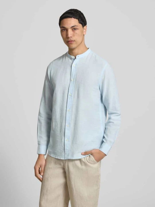Zdjęcie produktu Koszula casualowa o kroju slim fit z mieszanki bawełny i lnu model 'CAIDEN' Only & Sons Jasnoniebieski
