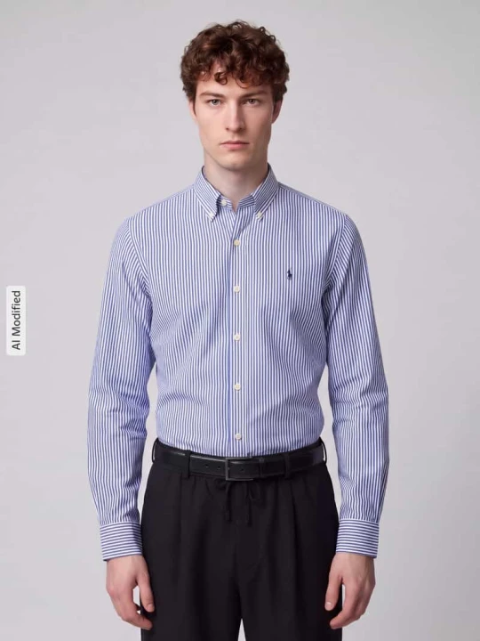 Zdjęcie produktu Koszula casualowa o kroju slim fit z mieszanki bawełny Polo Ralph Lauren Granatowy