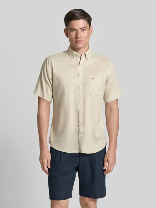 Zdjęcie produktu Koszula casualowa o kroju slim fit z mieszanki lnu i bawełny FYNCH-HATTON Złamany biały