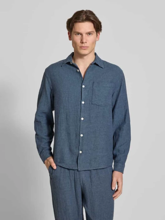 Zdjęcie produktu Koszula casualowa o kroju slim fit z mieszanki lnu i bawełny model 'NELSON' Redefined Rebel Jeansowy niebieski