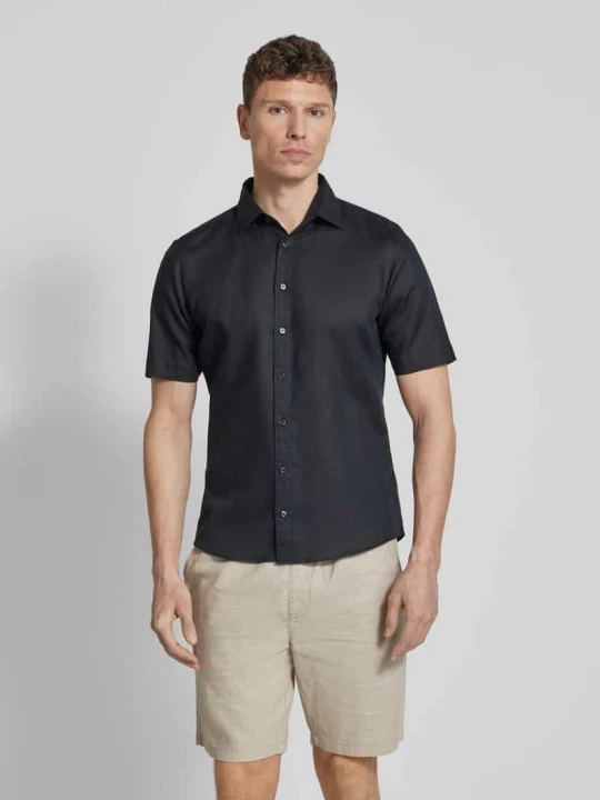 Zdjęcie produktu Koszula casualowa o kroju slim fit z mieszanki lnu Jake*s Czarny