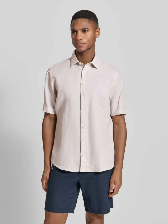 Zdjęcie produktu Koszula casualowa o kroju slim fit z mieszanki lnu Jake*s Beżowy