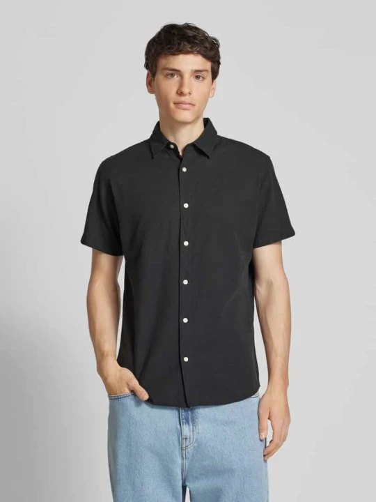 Zdjęcie produktu Koszula casualowa o kroju slim fit z rękawem o dł. 1 / 2 model ‘BREEZE’ Jack&Jones Czarny