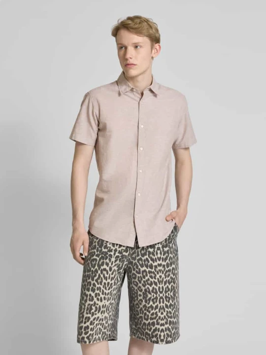Zdjęcie produktu Koszula casualowa o kroju slim fit z rękawem o dł. 1 / 2 model ‘BREEZE’ Jack&Jones Piaskowy