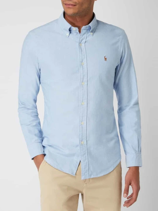 Zdjęcie produktu Koszula casualowa o kroju slim fit z tkaniny Oxford Polo Ralph Lauren Błękitny