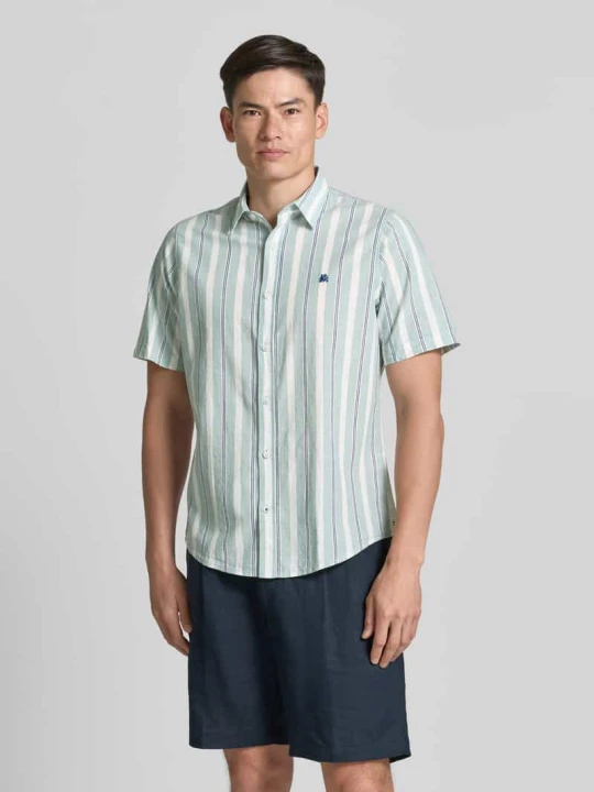 Zdjęcie produktu Koszula casualowa o kroju slim fit z wyhaftowanym logo Lerros Limonkowy