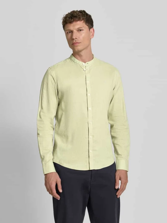 Zdjęcie produktu koszula casualowa o kroju slim fit ze stójką model 'Anton' Casual Friday Limonkowy