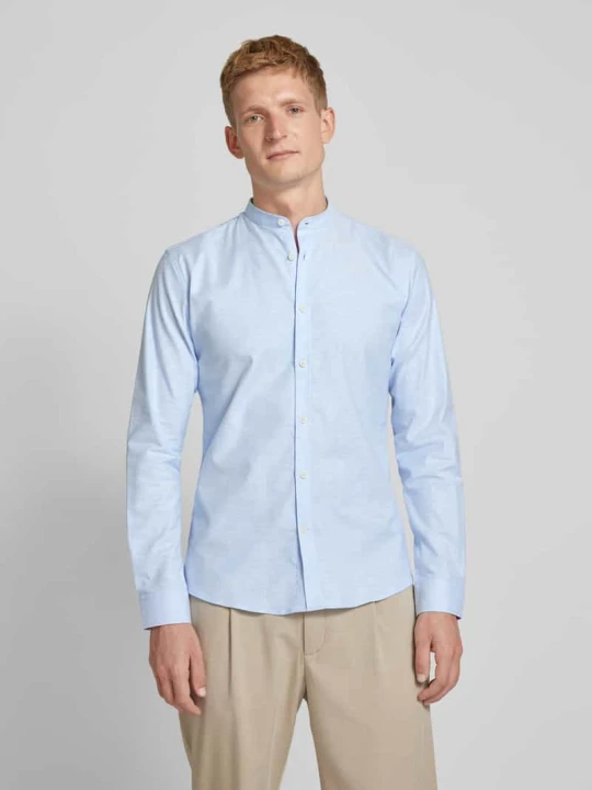 Zdjęcie produktu Koszula casualowa o kroju slim fit ze stójką model ‘Oxford’ lindbergh Jasnoniebieski
