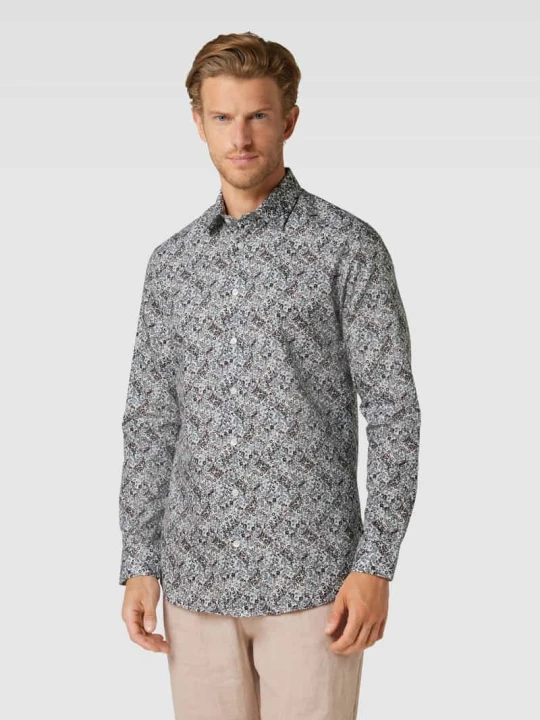 Zdjęcie produktu Koszula casualowa o kroju slim fit ze wzorem na całej powierzchni model ‘ETHAN’ Selected Biały