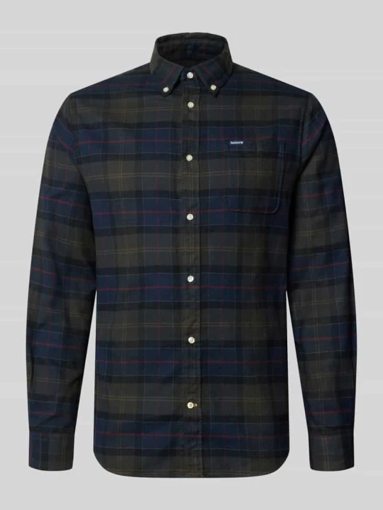 Zdjęcie produktu Koszula casualowa o kroju tailored z brustaszą Barbour Oliwkowy