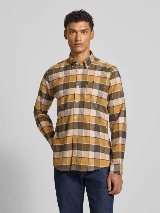 Zdjęcie produktu Koszula casualowa o kroju tailored z czystej bawełny Barbour Błotnisty