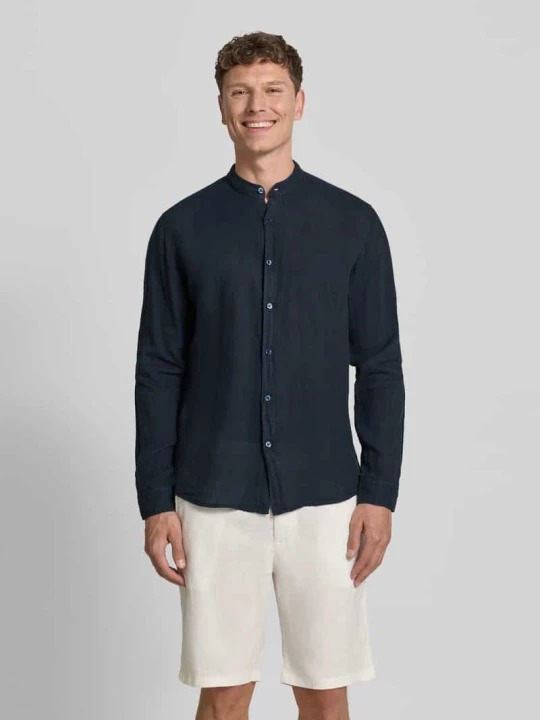 Zdjęcie produktu Koszula casualowa w kroju regular fit z czystego lnu model 'RACE_1_M' Boss Ciemnoniebieski