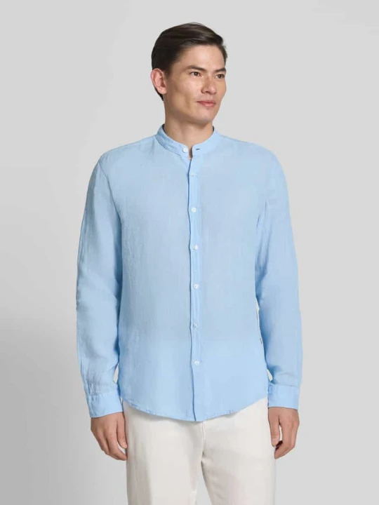 Zdjęcie produktu Koszula casualowa w kroju regular fit z czystego lnu model 'RACE_1_M' Boss Oceaniczny