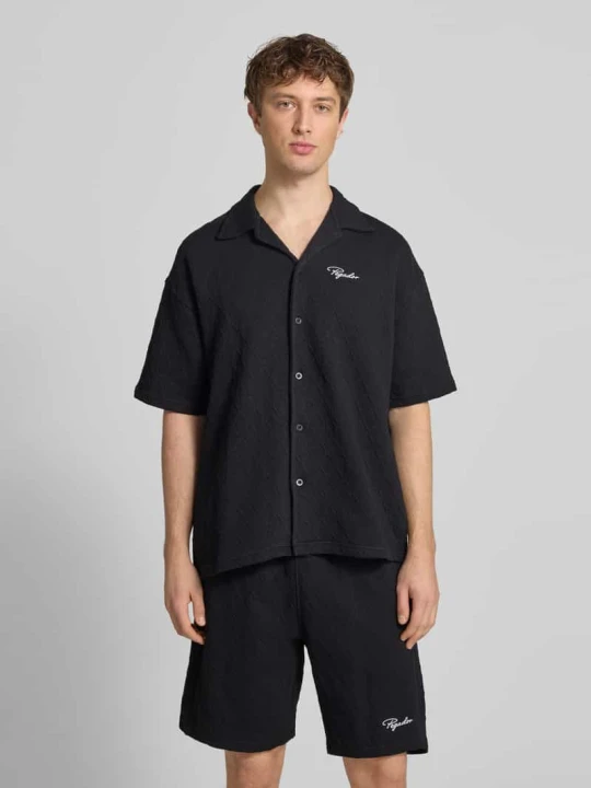 Zdjęcie produktu Koszula casualowa w kroju regular fit z przeszyciem z logo model 'Jovren' Pegador Czarny