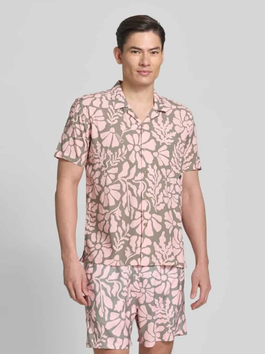 Zdjęcie produktu Koszula casualowa we wzór na całej powierzchni model 'Melo' BOARDIES Różowawy