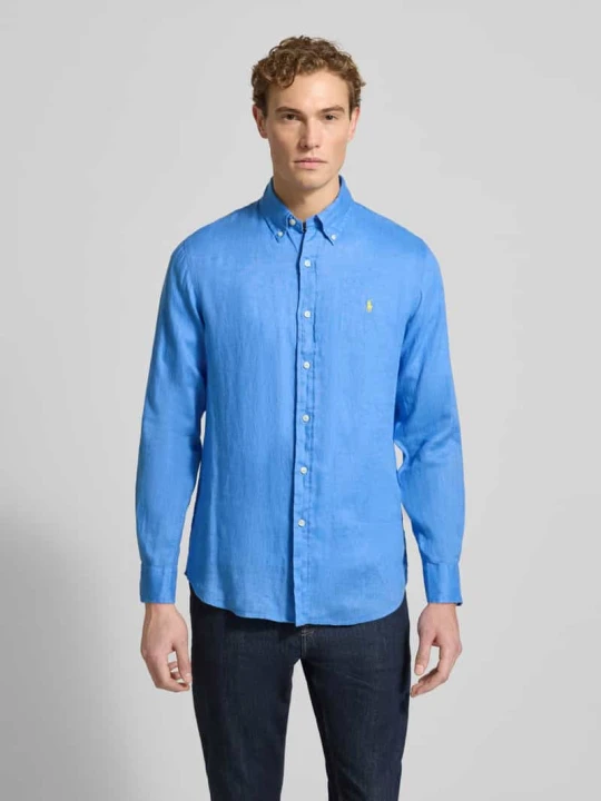 Zdjęcie produktu Koszula casualowa z czystego lnu Polo Ralph Lauren Królewski niebieski