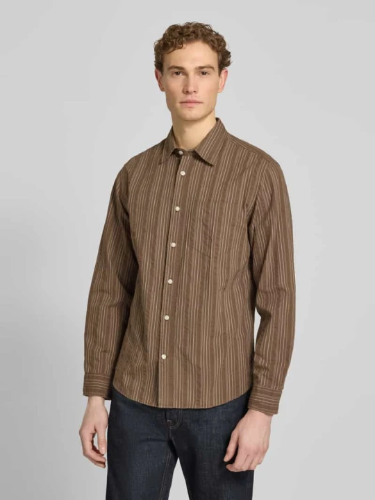 Zdjęcie produktu Koszula casualowa z czystej bawełny, krój regular fit, model 'FREDDIE' Selected Homme Czekoladowy