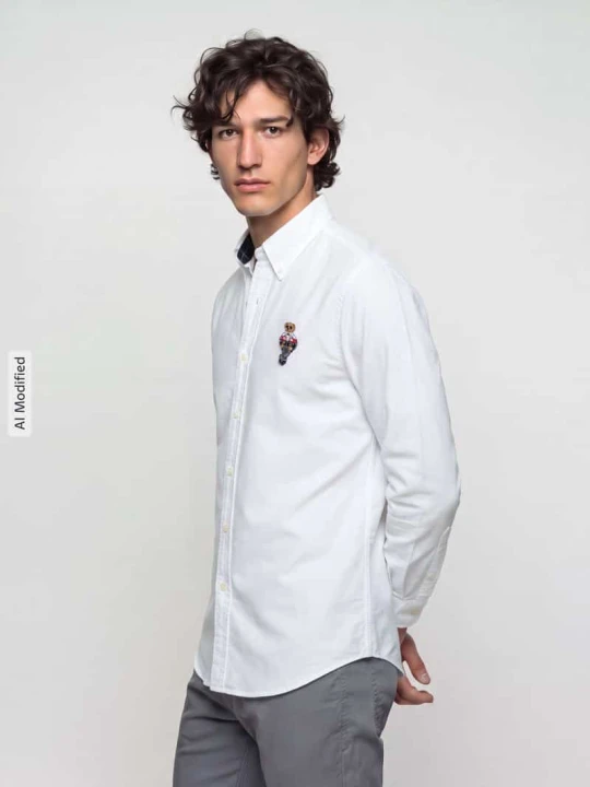 Zdjęcie produktu Koszula casualowa z czystej bawełny z haftowanym detalem z motywem Polo Ralph Lauren Biały