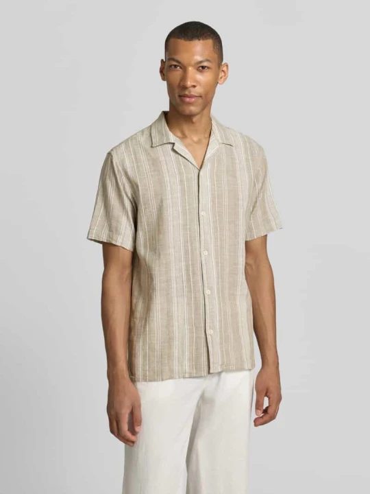 Zdjęcie produktu Koszula casualowa z domieszką lnu w kroju regular fit model 'Summer' Jack&Jones Beżowy