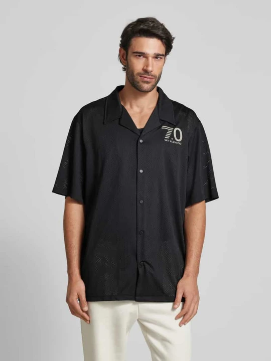 Zdjęcie produktu Koszula casualowa z kołnierzem z połami EA7 Emporio Armani Czarny