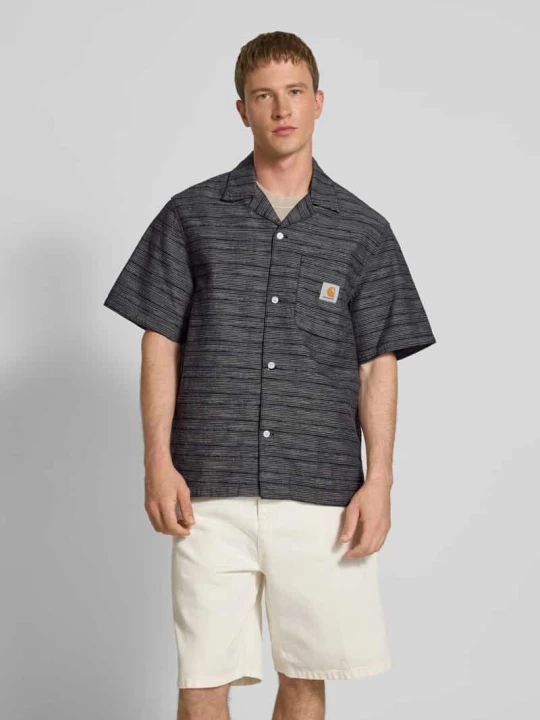 Zdjęcie produktu Koszula casualowa z kołnierzem z połami model ‘Gellar’ Carhartt WIP Czarny