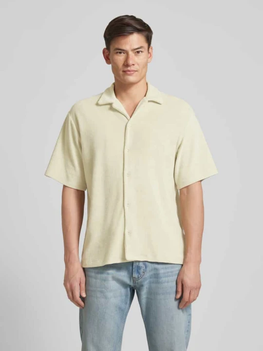 Zdjęcie produktu Koszula casualowa z kołnierzem z połami model ‘TERRY’ Jack&Jones Limonkowy