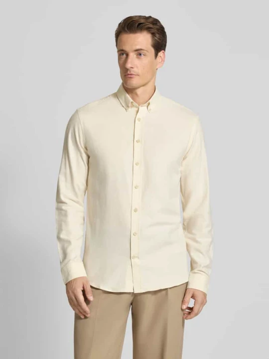 Zdjęcie produktu Koszula casualowa z kołnierzykiem typu button down lindbergh Piaskowy