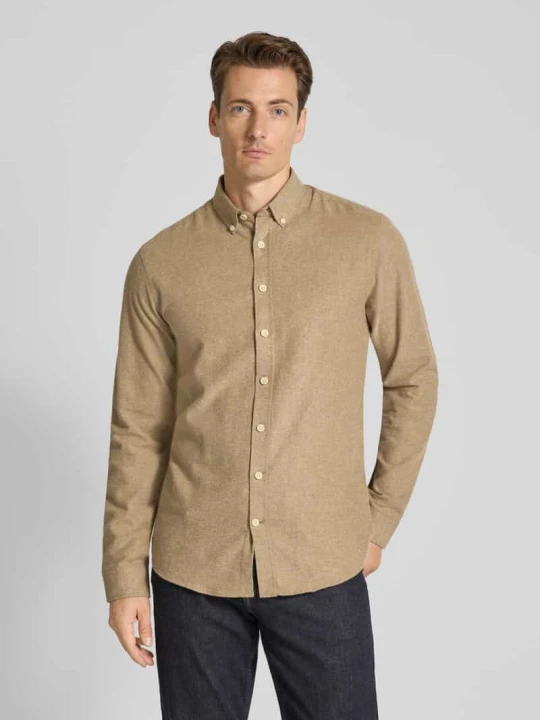 Zdjęcie produktu Koszula casualowa z kołnierzykiem typu button down lindbergh Średniobrązowy
