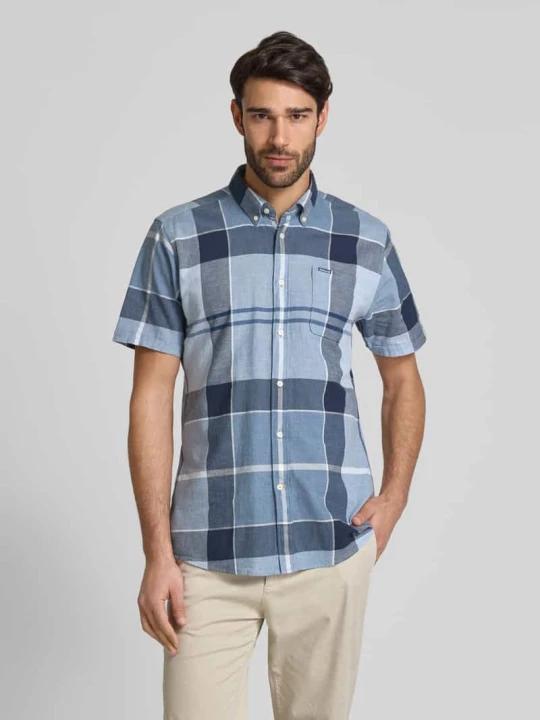 Zdjęcie produktu Koszula casualowa z listwą guzikową Barbour Błękitny