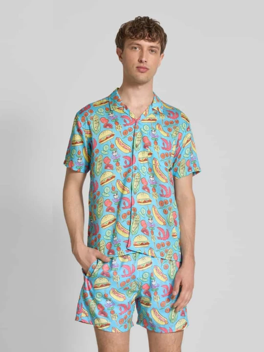 Zdjęcie produktu Koszula casualowa z listwą guzikową BOARDIES Turkusowy