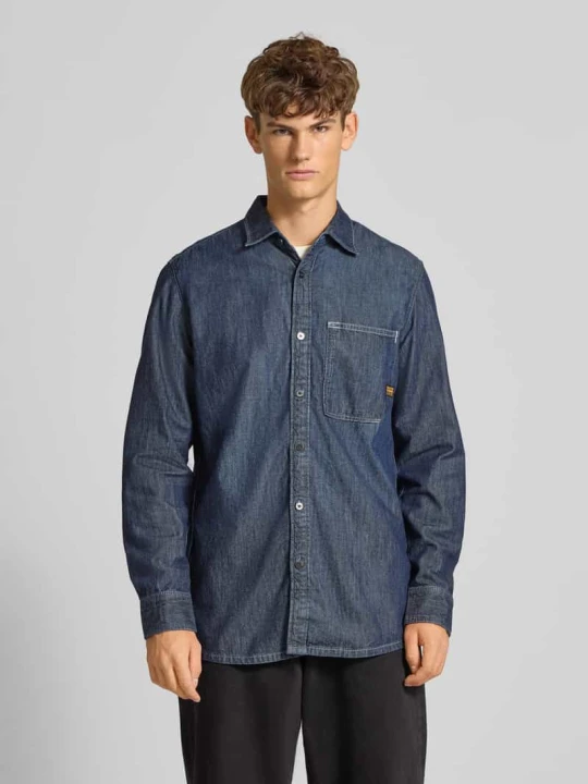 Zdjęcie produktu Koszula casualowa z listwą guzikową G-Star Raw Jeansowy niebieski
