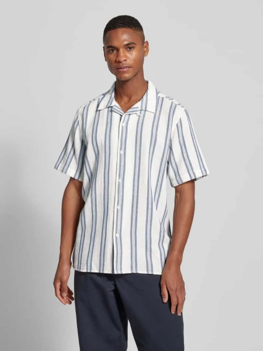 Zdjęcie produktu Koszula casualowa z listwą guzikową KnowledgeCotton Apparel Ciemnoniebieski
