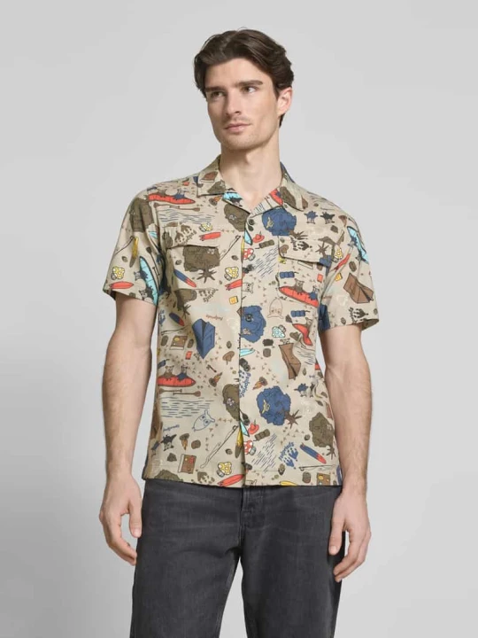 Zdjęcie produktu Koszula casualowa z listwą guzikową KnowledgeCotton Apparel Piaskowy