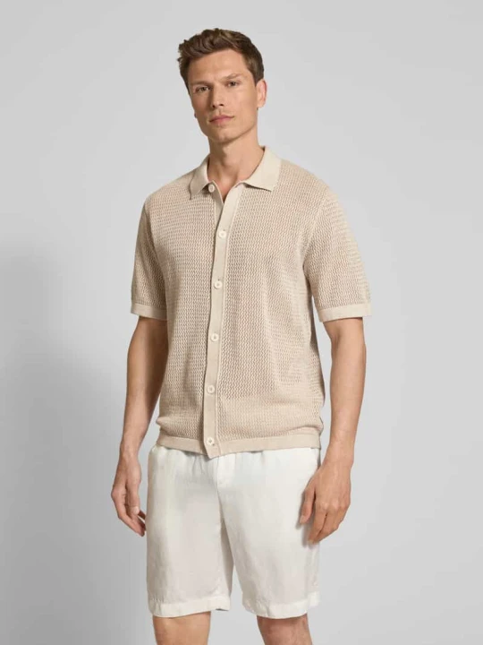 Zdjęcie produktu Koszula casualowa z listwą guzikową model ‘AARTO’ Jack&Jones Złamany biały