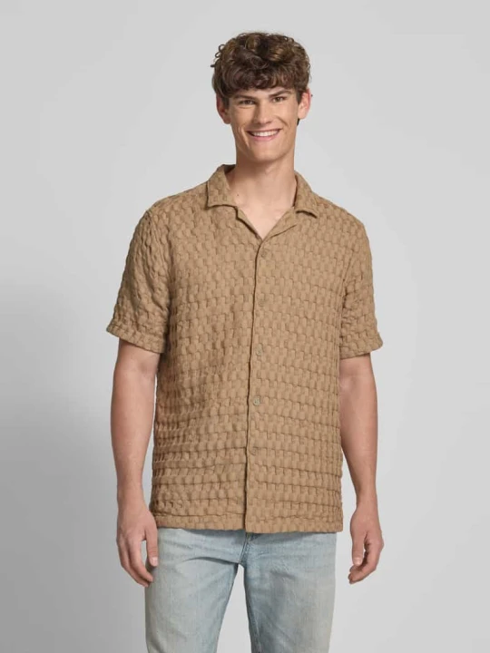 Zdjęcie produktu Koszula casualowa z listwą guzikową model ‘BRADDOCK’ Only & Sons Beżowy
