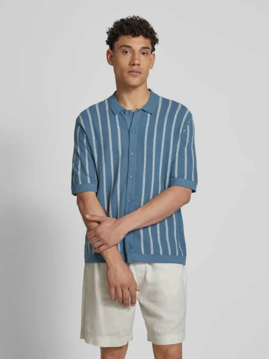 Zdjęcie produktu Koszula casualowa z listwą guzikową model ‘EMIL’ Jack&Jones Oceaniczny