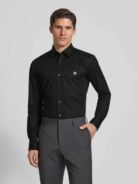 Zdjęcie produktu Koszula casualowa z listwą guzikową model ‘Ermo’ Hugo Czarny