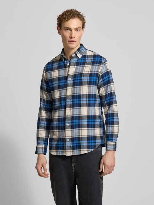 Zdjęcie produktu Koszula casualowa z listwą guzikową model ‘LUBARKLEY’ Jack&Jones Granatowy