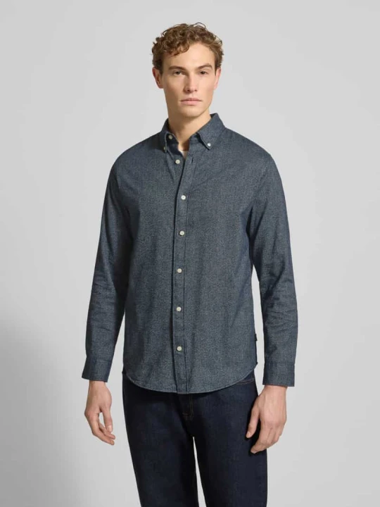 Zdjęcie produktu Koszula casualowa z listwą guzikową model ‘LUBARKLEY’ Jack&Jones Granatowy