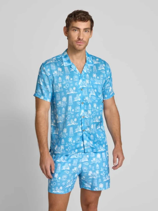 Zdjęcie produktu Koszula casualowa z listwą guzikową model ‘Maya’ BOARDIES Jasnoniebieski