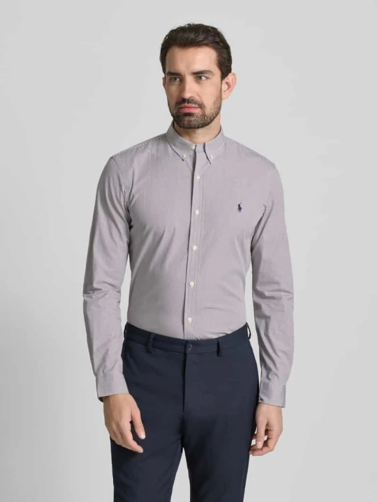 Zdjęcie produktu koszula casualowa o kroju slim fit z listwą guzikową Polo Ralph Lauren Ciemnobrązowy
