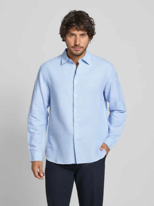 Zdjęcie produktu Koszula casualowa z mieszanki lnu i bawełny w kroju regular fit model 'CLAY LINENBLEND' Selected Homme Jasnoniebieski