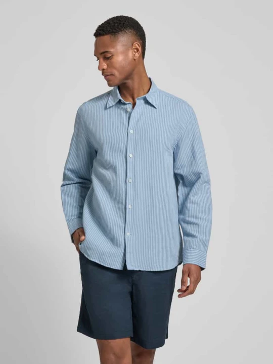 Zdjęcie produktu Koszula casualowa z mieszanki lnu i bawełny w kroju regular fit model 'CLAY LINENBLEND' Selected Homme Jasnoniebieski